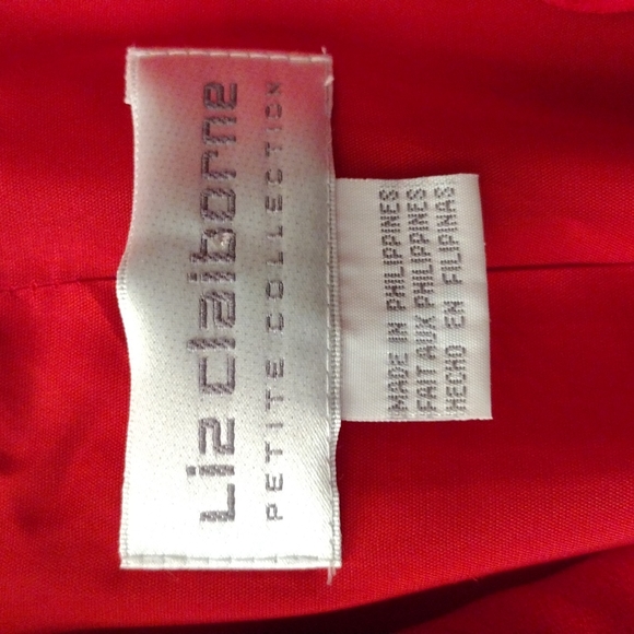 VINTAGE RED LIZ CLAIBORNE SZ 2 Petite CLASSIC SAILOR SUIT JACKET ... - Picture 2 of 13